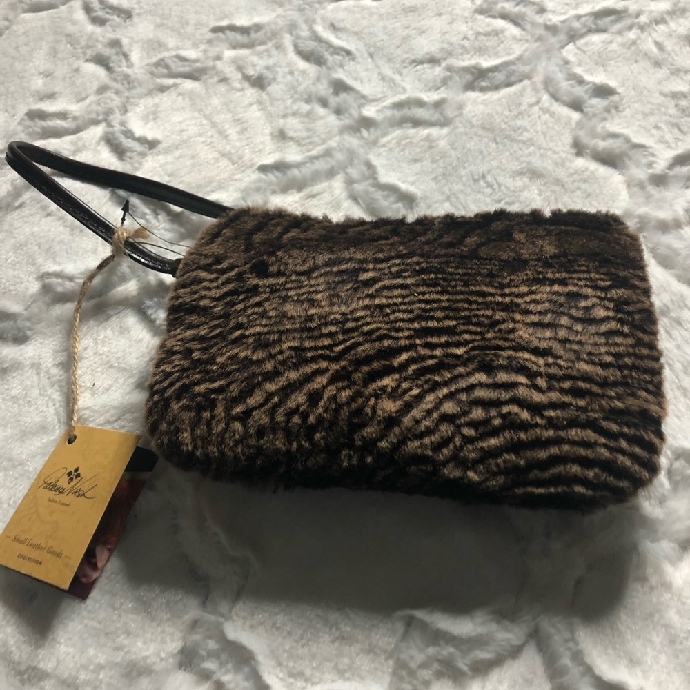Patricia Nash Sherpa leather wristlet